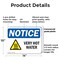 Signmission Hot Surface Sign, 10 in H x 14 in W, Plastic, Very Hot Water OS-2PACK-NS-P-1014-L-18874 - alternate 3
